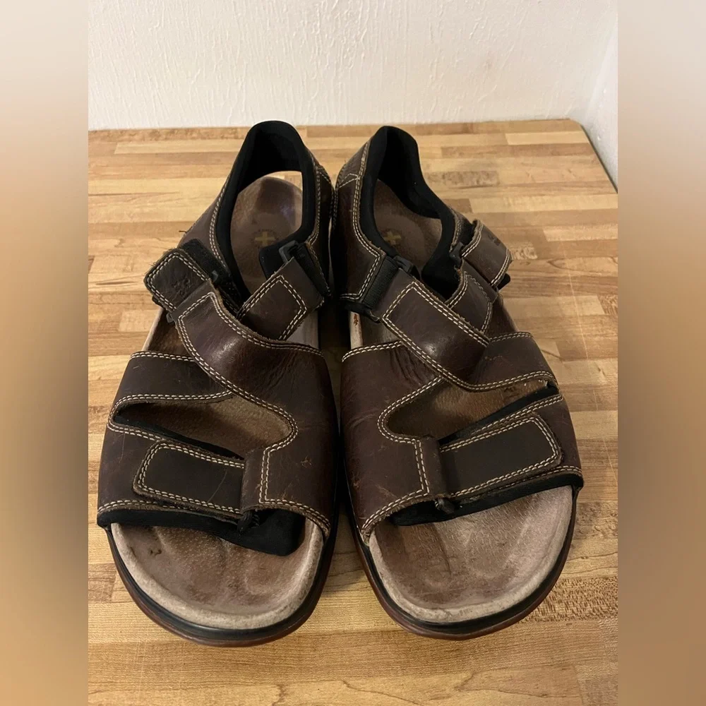 Dr Martens brown leather fisherman criss cross adj. straps sandals sz 12